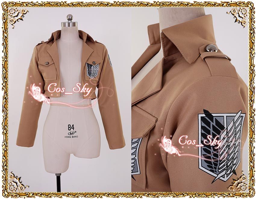 Attack On Titan AOT Shingeki No Kyojin Jacket Recon Corps Costume
