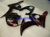 Motorcycle Fairing kit for YAMAHA YZFR6 03 04 05 YZF R6 2003 2004 2005 YZF600 ABS Red flames black Fairings set+gifts YH27