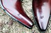 Men Dress shoes Men's shoes Oxfords shoes Custom handmade shoes Genuine calf Leather color burgundy HD-185