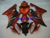 Injection mold Fairing kit for YAMAHA YZFR6 06 07 YZF R6 2006 2007 YZF600 ABS Red black Fairings set+gifts YI15