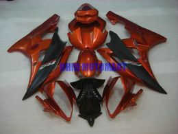 Injection Mould Fairing kit for YAMAHA YZFR6 06 07 YZF R6 2006 2007 YZF600 ABS Red black Fairings set+gifts YI15