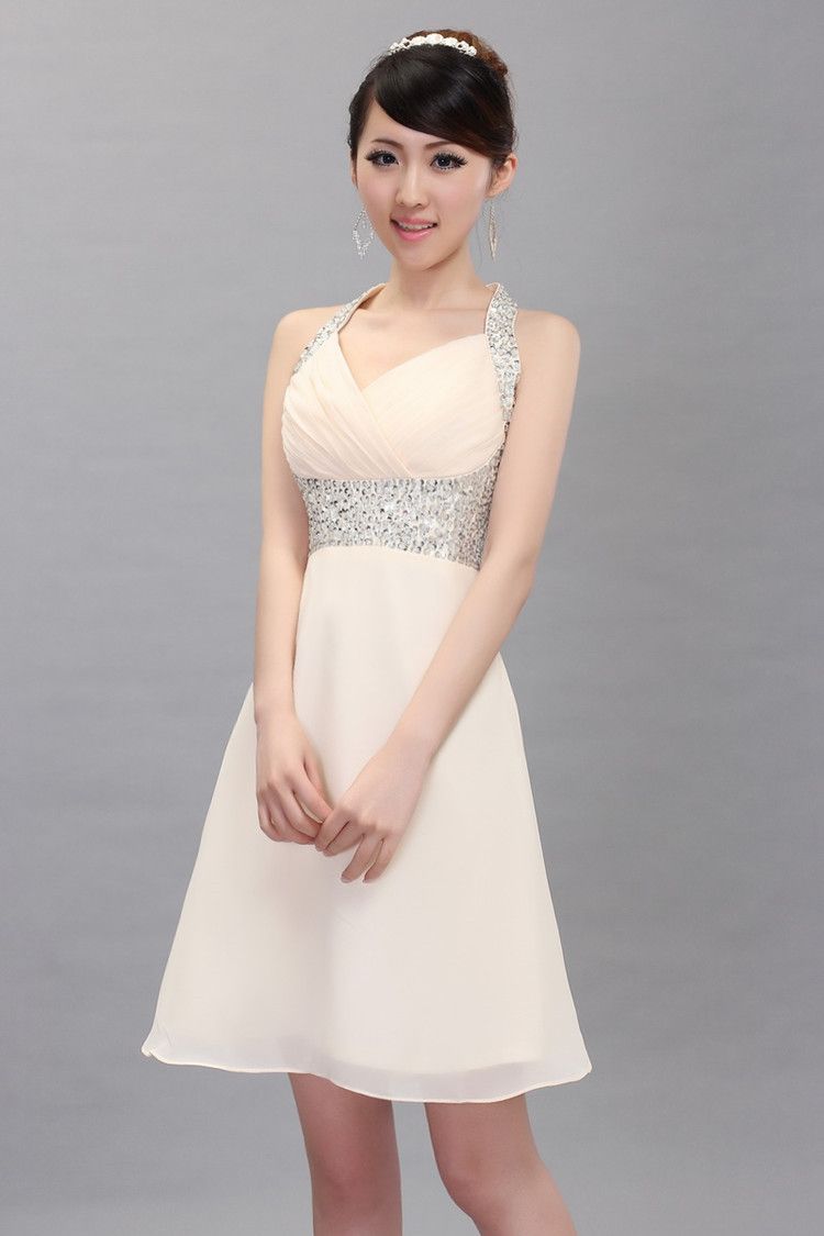 short sequin gown