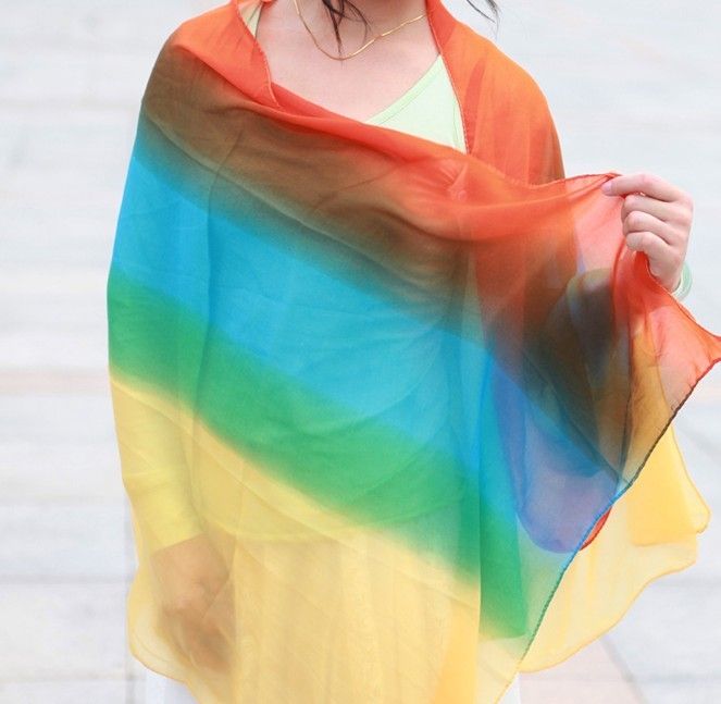 

new shaded Scarf Scarves shawl Sarongs wraps Neckerchief headband 170*70cm mixed color 7pcs/lot #3250