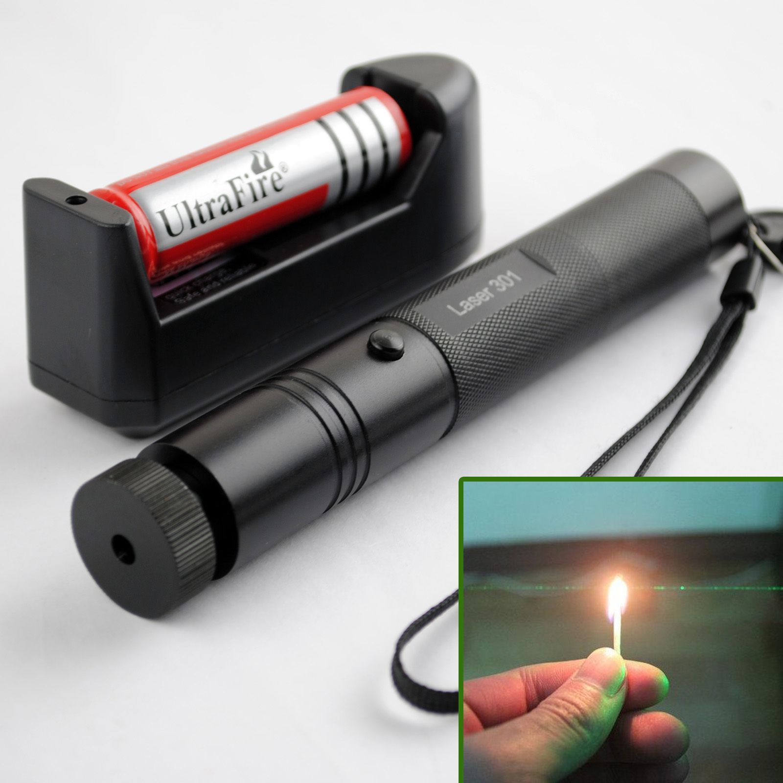 2020 New 301 532nm Green Laser Pointer Pen Lazer Beam 5mw 1x18650