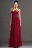 Red Long Chiffon Bridesmaid Dress Sweetheart Beaded Prom Dresses Sleeveless Long Formal Wedding Guest Party Gowns Maid of Honor Dresses