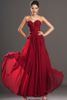 Red Long Chiffon Bridesmaid Dress Sweetheart Beaded Prom Dresses Sleeveless Long Formal Wedding Guest Party Gowns Maid of Honor Dresses