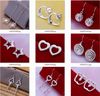 10pairs/Pack mixed style wholesale 925 sterling silver earings Hallowmas gift boxes free shipping