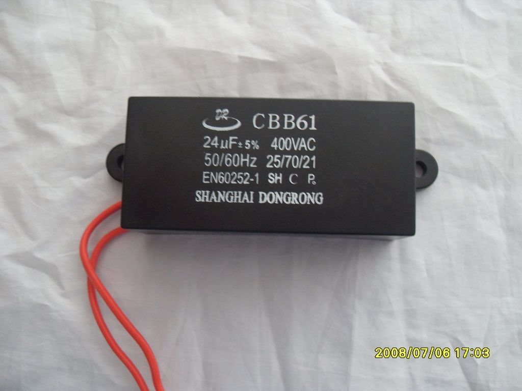 Jeneratör Kondansatör CBB61 24 uF +/- 5% 50 veya 60 Hz. 450 volt'a kadar AC.