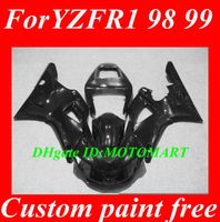 Wholesale Motorcycle Fairing kit for YAMAHA YZF R1 YZFR1 YZF R1 YZF R1 complete gloss black Fairings bodywork gifts YD37