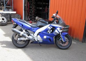 Blue White Black Abs Motorcykelmässor för Yamaha YZF600 2002 2003 YZF600R Fulla mässingssatser ZX01