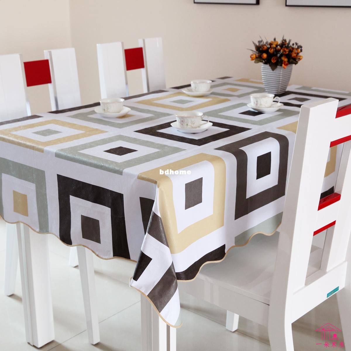 Pvc Table Cloth Plastic Disposable Waterproof Dining Table Cloth