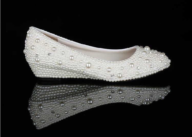 Elegant Wedge Heel Wedding Bridal Shoes Bridesmaid Skor Stor storlek 34-44 Low Heel Comfortable Lady Party Dance Prom Dress Shoes