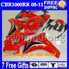 7gifts+Free Customized For HONDA CBR1000RR 08 NEW Blue red 09 10 11 CBR 1000 1000RR MH814 CBR1000 RR 2008 2009 2010 Red black 2011 Fairing