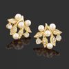 noble white/gold diamond pearl wedding bride necklace earings set (xxscj2)
