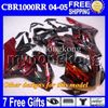 7Gifts + Cowl för Honda 04 05 CBR1000RR 04-05 CBR1000 RR Castrol MH7954 100% Injektionsform CBR 1000 1000RR Red White Green 2004 2005 Fairing