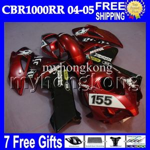 7gifts + Capota para HONDA vermelho escuro 04 05 CBR1000RR 100% molde de injeção MH7924 CBR1000 RR 2004 2005 vermelho não laranja CBR 1000 1000RR Full Fairing