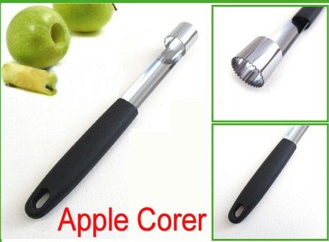 Lägsta pris 200 st / Rostfritt stål Kärnfrö Remover Frukt Apple Pear Corer Easy Twist Köksredskap # 2024