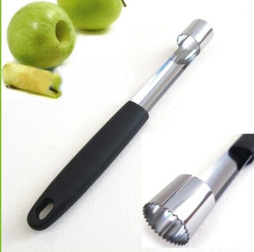 Lägsta pris 200 st / Rostfritt stål Kärnfrö Remover Frukt Apple Pear Corer Easy Twist Köksredskap # 2024