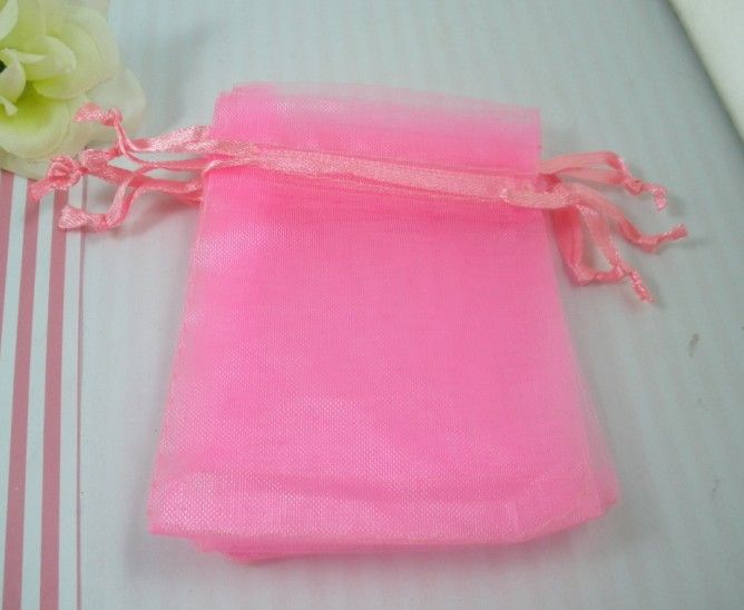 s 1 Pink Transparent Organza Gift Bag Christmas Wedding Gift Bag 7X9cm 0035798511313