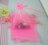 Sales 100Pcs / 1 Lot Pink Transparent Organza Gift Bag Christmas / Wedding Gift Bag 7X9cm (003579)