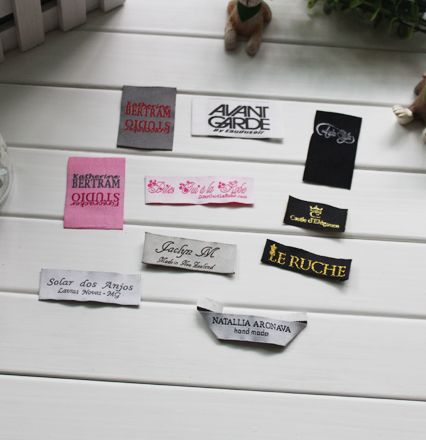 Custom Clothing Labels Woven Or Printed Labels Separate Cut Folded From ...