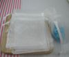 Подарочные пакеты Organza Белые цвета, 7 х 8,5 см / 4 дюйма с шнуркой. Продается за PKG 100 ПК (003583)