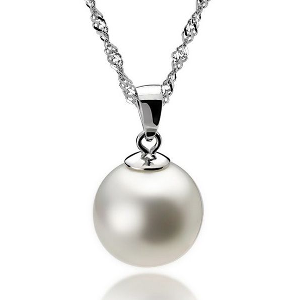 Long Pearl Pendant 925 Sterling Silver Necklace Luxury Pearl Fashion Women Bohemian Necklace Pendant 10cm Ball Ladies Jewelry 10pcs/lot