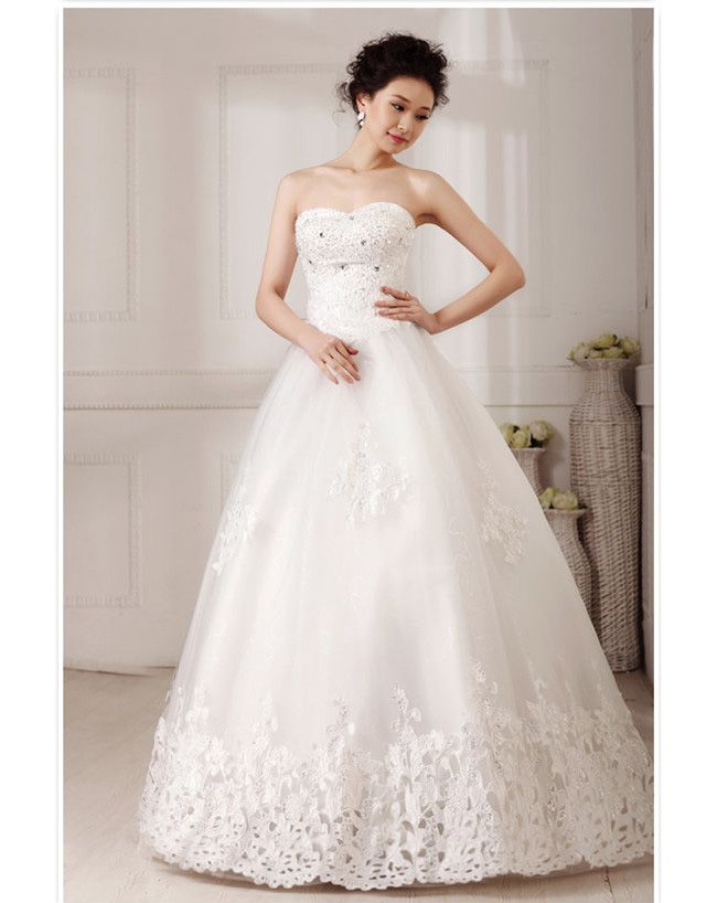 Lace Dress White Wedding Dress Chest Scan Training Unbacked Sequined ...