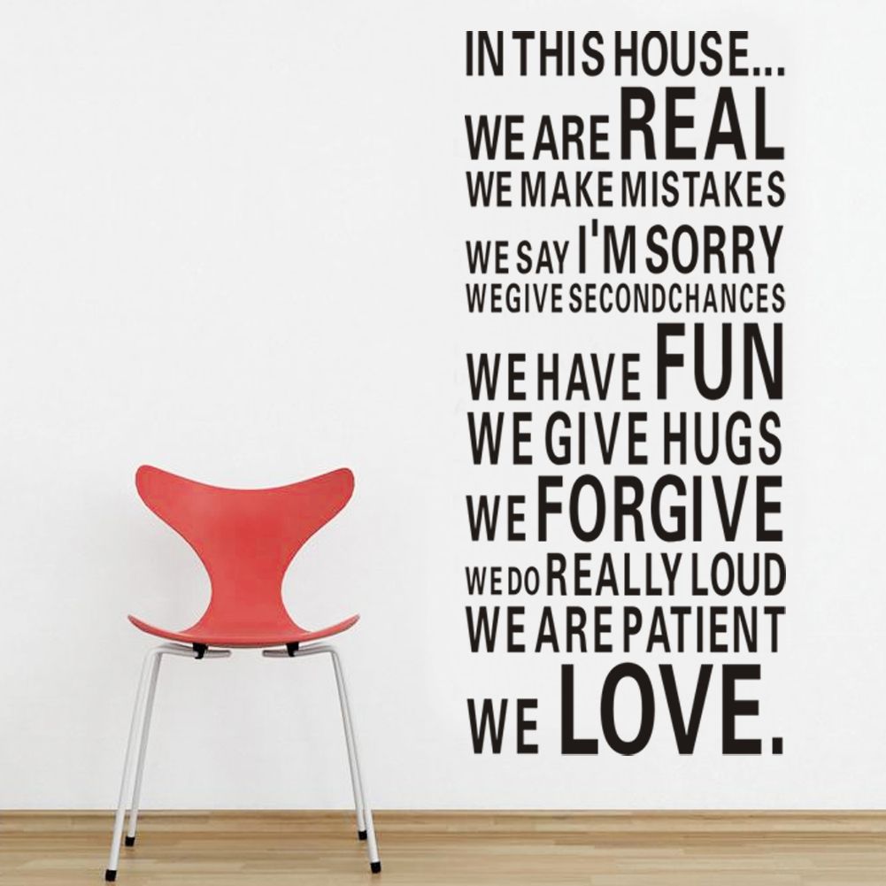 House Full Love And Fun Size Vinyl Wall Lettering Stickers Quotes And Sayings Home Art Decor Decal Wall Decal Deals Wall Decal Decor From Flylife