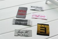Wholesale clothing tags woven custom neck labels and tags without cut in roll