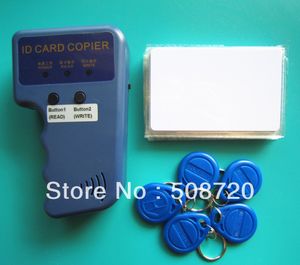best selling RFID Handheld Duplicator 125KHZ Card copier writer+5pcs EM4305 rewritable tags+5pcs T5577 rewritable cards