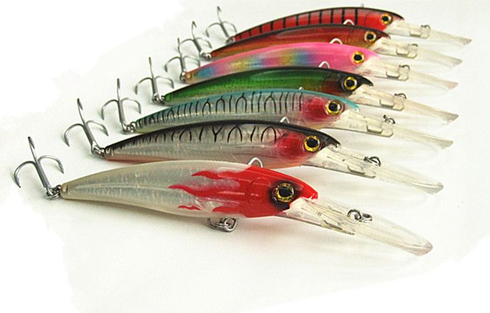 65g/16cm Big Fishing Lure Hard Baits Big Game Fishing Tackle China Hook Big Sea cast lures Plastic lip length 6cm Deep Dive suspension type