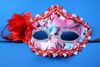Kvinnor Sexig Mask Hallowmas Venetian Mask Masquerade Masker med Flower Feather And Rhinestone Easter Dance Party Holiday Mask Drop Shipping