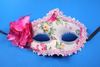 Kvinnor Sexig Mask Hallowmas Venetian Mask Masquerade Masker med Flower Feather And Rhinestone Easter Dance Party Holiday Mask Drop Shipping