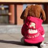 Cute Dog Clothes Christmas and Halloween Dogs Cat Dog Apparel Cartoon Letters Printed with a Hood Sweatshirt Pet Clothes Teddy DHL Free