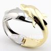 RB721 Classic Double Dolphin Bangle Bracelet Silve&Gold Plated Two Tone Color Top High Qulity New Arrival Free Shipping