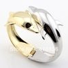 RB721 Classic Double Dolphin Bangle Bracelet Silve&Gold Plated Two Tone Color Top High Qulity New Arrival Free Shipping