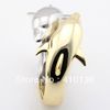 RB721 Classic Double Dolphin Bangle Bracelet Silve&Gold Plated Two Tone Color Top High Qulity New Arrival Free Shipping