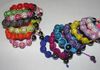 2018 nueva moda niños bebé niños pulsera 10mm bola de discoteca de cristal pulseras de amistad trenzadas coloridas