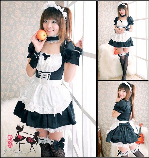 Moda Japon Anime Eva Cosplay Lolita Hizmetçi Süslü Elbise Cadılar Bayramı Noel Kostüm Seksi Kadın Dantel Elbiseler Siyah