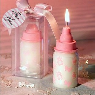 Whole - Faveurs de mariage arabe Faveur de bougie de biberon rose avec conception sur le thème du bébé 20PCS LOT pour baby shower et cadeau de bébé We3099