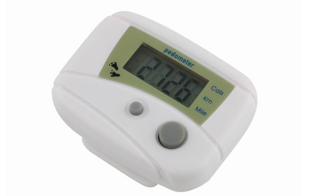 Populaire HOT LCD-stappenteller Stap Calorie Counterafstand Pedometers Zwart + Witte Kleur