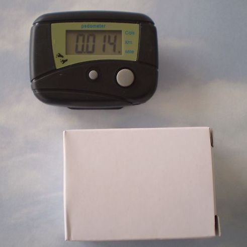 Kerst Gift Mode Zwart + Wit Kleur LCD-stappenteller Stap Calorie Counter Distance Pedometers
