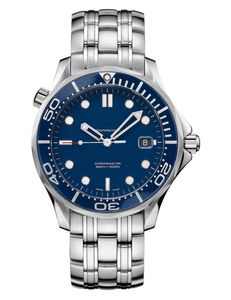ingrosso sports swiss watches-Mens di lusso professionale James Bond quadrante blu acciaio inossidabile orologi automatici uomini svizzeri orologio meccanico dive mens orologi da polso sportivi
