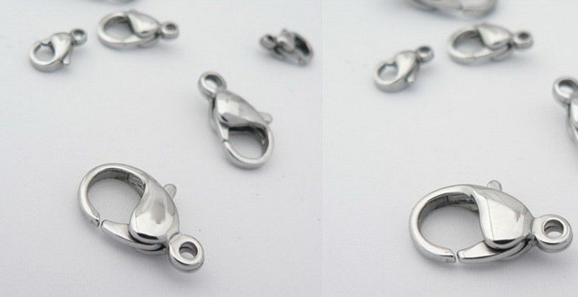 More Choose size9mm-23mm Top Quality Jewelry Findings accessories Strong stainless steel lobster clasps & Hooks