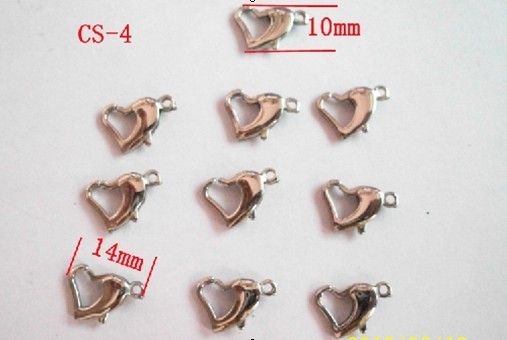 10*14mm good quality shiny Stainless steel heart lobster clasp&hooks .jewelry accessories.for DIY necklace bracelet