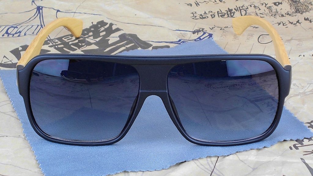 Holz-Sonnenbrille, quadratisch, Pilot-Sonnenbrille für Herren, Sport, coole Fahrradbrille, Kunststoffrahmen, Bambus-Bügel, 12 Stück