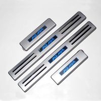 Wholesale 4Pcs set LED Chroming Door Sill for Ford Kuga Ford Escape Stainless Steel Door Sill Scuff Plates
