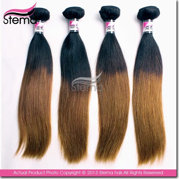 Ombre Hair Dye Brazilian Hair Weft 5a Straight 100 Human Hair