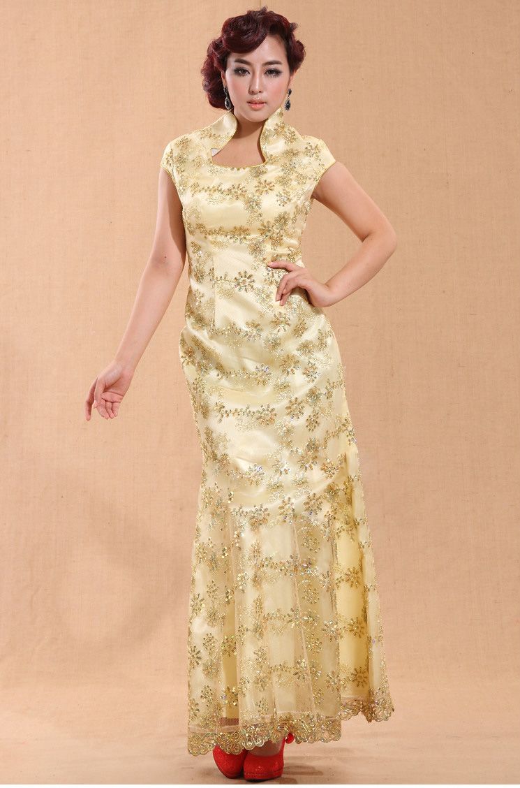 Cheongsam dress online malaysia yellow Cheongsam dress online malaysia yellow